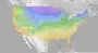 Map of USDA hardiness zones
